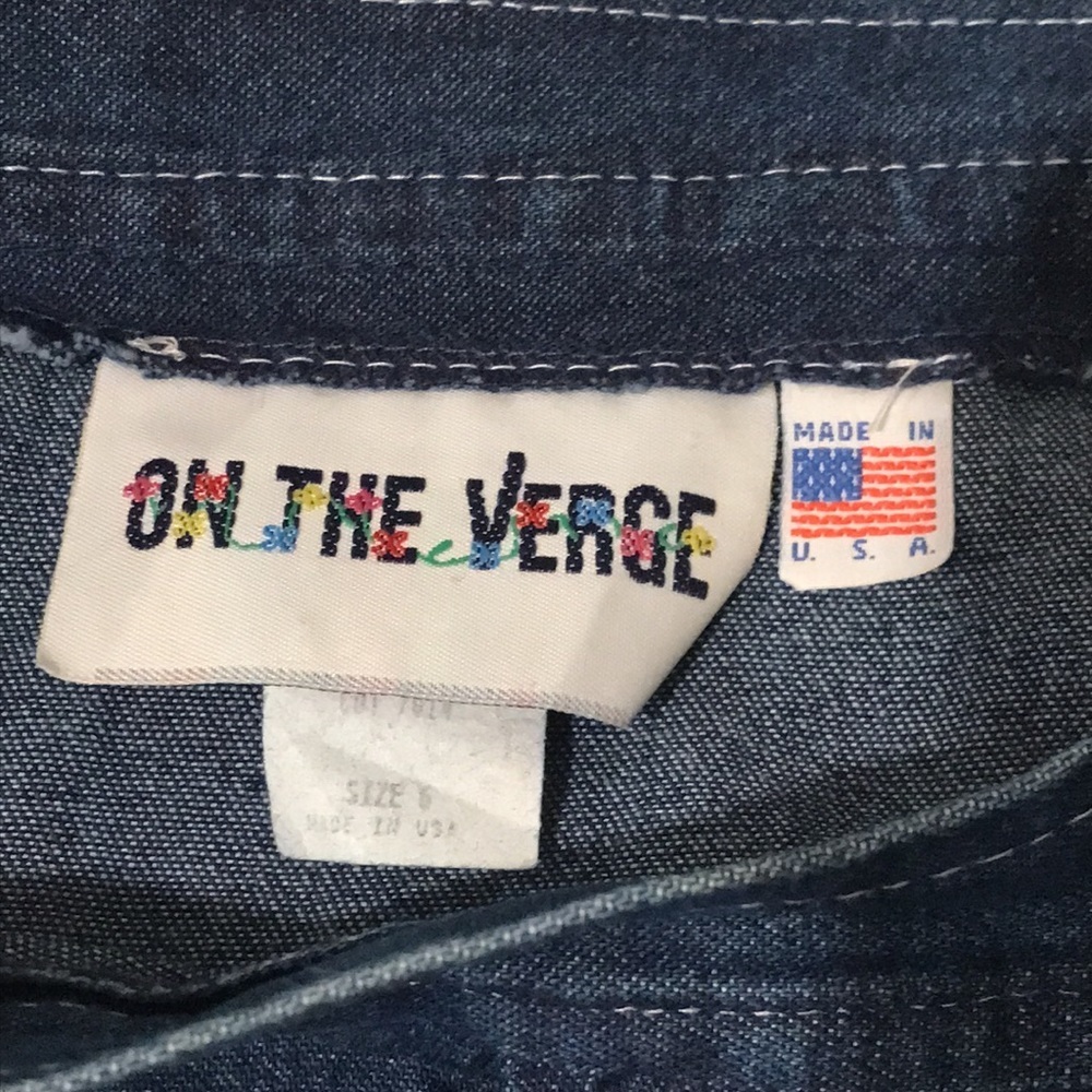 Vintage On the Verge Denim Skirt Womens Size 6 Button New with Tag Made in USA - Picture 6 of 9
